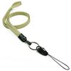 3/8 inch Light gold detachable lanyard with split ring and quick release strap connector-blank-LNB32DNLGD