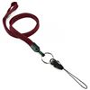 3/8 inch Maroon detachable lanyard with split ring and quick release strap connector-blank-LNB32DNMRN