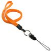 3/8 inch Orange detachable lanyard with split ring and quick release strap connector-blank-LNB32DNORG