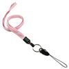 3/8 inch Pink detachable lanyard with split ring and quick release strap connector-blank-LNB32DNPNK