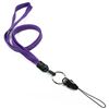 3/8 inch Purple detachable lanyard with split ring and quick release strap connector-blank-LNB32DNPRP