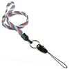 3/8 inch Patriotic pattern device lanyards with split ring and quick release strap connector-blank-LNB32DNRBW