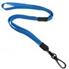 3/8 inch Blue breakaway lanyards with black push gate snap hook-blank-LNB32EBBLU