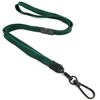 3/8 inch Hunter green breakaway lanyards with black push gate snap hook-blank-LNB32EBHGN