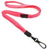 3/8 inch Hot pink breakaway lanyards with black push gate snap hook-blank-LNB32EBHPK