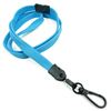 3/8 inch Light blue breakaway lanyards with black push gate snap hook-blank-LNB32EBLBL