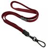 3/8 inch Maroon breakaway lanyards with black push gate snap hook-blank-LNB32EBMRN