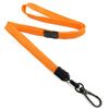 3/8 inch Orange breakaway lanyards with black push gate snap hook-blank-LNB32EBORG