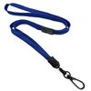 3/8 inch Royal blue breakaway lanyards with black push gate snap hook-blank-LNB32EBRBL