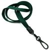 3/8 inch Hunter green ID lanyards attached black push gate snap hook-blank-LNB32ENHGN