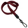 3/8 inch Maroon ID lanyards attached black push gate snap hook-blank-LNB32ENMRN