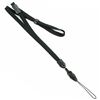 3/8 inch Black adjustable lanyard with breakaway and quick release loop connector and plastic bead-blank-LNB32FBBLK