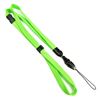 3/8 inch Lime green adjustable lanyard with breakaway and quick release loop connector and plastic bead-blank-LNB32FBLMG