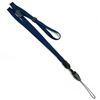 3/8 inch Navy blue adjustable lanyard with breakaway and quick release loop connector and plastic bead-blank-LNB32FBNBL