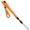 3/8 inch Orange adjustable lanyard with breakaway and quick release loop connector and plastic bead-blank-LNB32FBORG