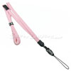 3/8 inch Pink adjustable lanyard with breakaway and quick release loop connector and plastic bead-blank-LNB32FBPNK