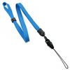 3/8 inch Blue adjustable lanyard with quick release loop connector and adjustable beads-blank-LNB32FNBLU