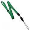 3/8 inch Green adjustable lanyard with quick release loop connector and adjustable beads-blank-LNB32FNGRN