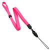 3/8 inch Hot pink adjustable lanyard with quick release loop connector and adjustable beads-blank-LNB32FNHPK