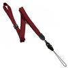 3/8 inch Maroon adjustable lanyard with quick release loop connector and adjustable beads-blank-LNB32FNMRN