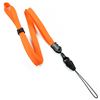 3/8 inch Neon orange adjustable lanyard with quick release loop connector and adjustable beads-blank-LNB32FNNOG
