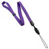 3/8 inch Purple adjustable lanyard with quick release loop connector and adjustable beads-blank-LNB32FNPRP