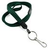 3/8 inch Hunter green breakaway lanyard attached key ring with j hook-blank-LNB32HBHGN