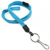 3/8 inch Light blue breakaway lanyard attached key ring with j hook-blank-LNB32HBLBL