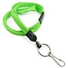 3/8 inch Lime green breakaway lanyard attached key ring with j hook-blank-LNB32HBLMG