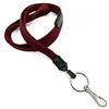 3/8 inch Maroon breakaway lanyard attached key ring with j hook-blank-LNB32HBMRN