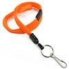 3/8 inch Neon orange breakaway lanyard attached key ring with j hook-blank-LNB32HBNOG