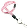 3/8 inch Pink breakaway lanyard attached key ring with j hook-blank-LNB32HBPNK