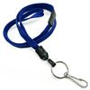 3/8 inch Royal blue breakaway lanyard attached key ring with j hook-blank-LNB32HBRBL