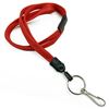 3/8 inch Red breakaway lanyard attached key ring with j hook-blank-LNB32HBRED