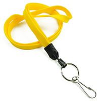 3/8 inch Dandelion key lanyards attached metal key ring with j hook-blank-LNB32HNDDL