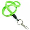 3/8 inch Lime green key lanyards attached metal key ring with j hook-blank-LNB32HNLMG