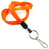 3/8 inch Neon orange key lanyards attached metal key ring with j hook-blank-LNB32HNNOG