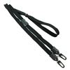 3/8 inch Black mask lanyard with breakaway and double hook and adjustable bead-blank-LNB32MBBLK