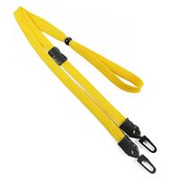 3/8 inch Dandelion mask lanyard with breakaway and double hook and adjustable bead-blank-LNB32MBDDL