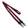 3/8 inch Maroon mask lanyard with breakaway and double hook and adjustable bead-blank-LNB32MBMRN