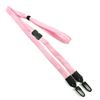 3/8 inch Pink mask lanyard with breakaway and double hook and adjustable bead-blank-LNB32MBPNK