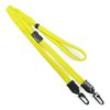 3/8 inch Yellow mask lanyard with breakaway and double hook and adjustable bead-blank-LNB32MBYLW