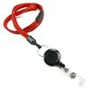 3/8 inch Red breakaway lanyard attached split ring with retractable ID reel-blank-LNB32RBRED
