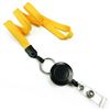3/8 inch Dandelion badge reel lanyard with rotating key ring and retractable ID reel-blank-LNB32RNDDL