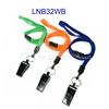3/8 inch Breakaway lanyard attached split ring with whistle-blank-LNB32WB