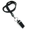 3/8 inch Black whistle lanyard attached safety breakaway-blank-LNB32WBBLK