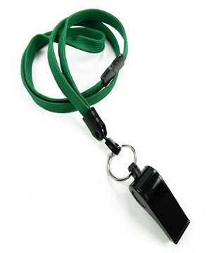 3/8 inch Green whistle lanyard attached safety breakaway-blank-LNB32WBGRN