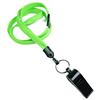 3/8 inch Lime green whistle lanyard attached safety breakaway-blank-LNB32WBLMG