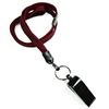 3/8 inch Maroon whistle lanyard attached safety breakaway-blank-LNB32WBMRN