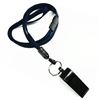 3/8 inch Navy blue whistle lanyard attached safety breakaway-blank-LNB32WBNBL